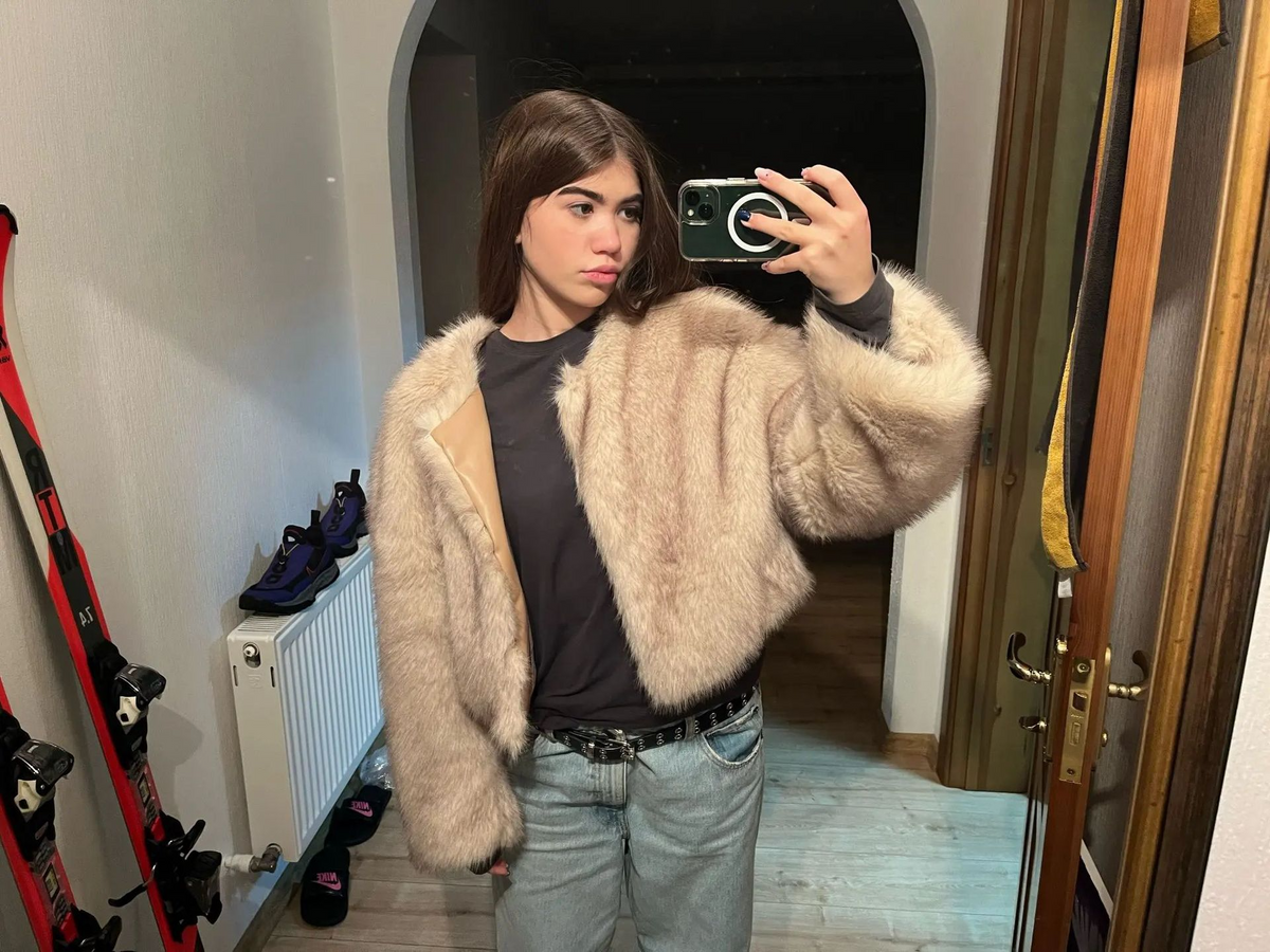 Fur Coat Short Tokas Fur Casual Women&