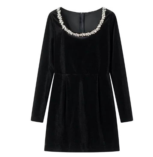 Floral Rhinestone Dress
