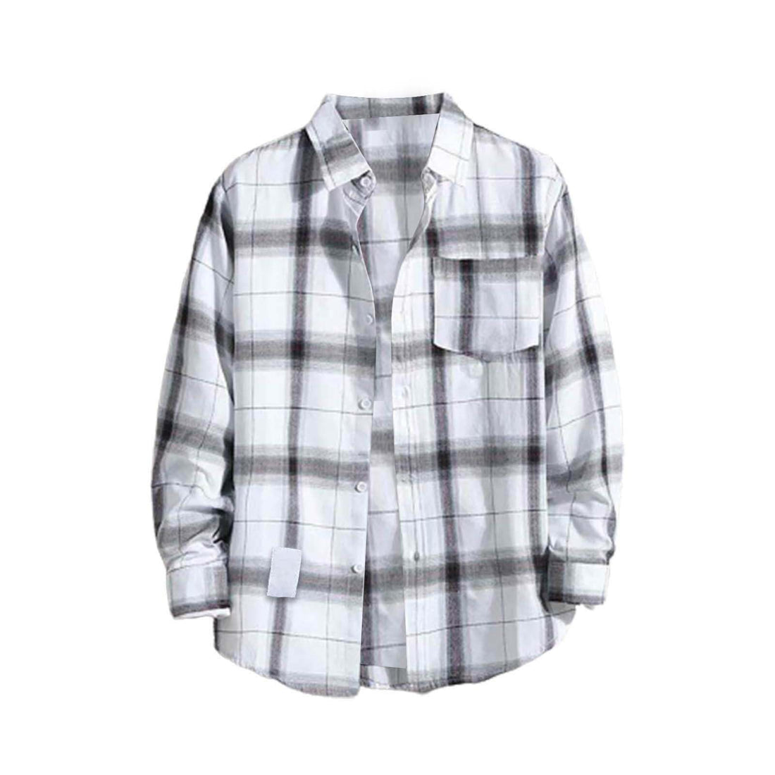 Tall Mens Shirts Solid Color Mens Flannel Shirts Mens Plus Size Flannel Shirts Thermal Flannel Jacket Men Mens Flannel Shirts Xs Mens Casual Flannel Mens Western Shirts Long Sleeve White-c
