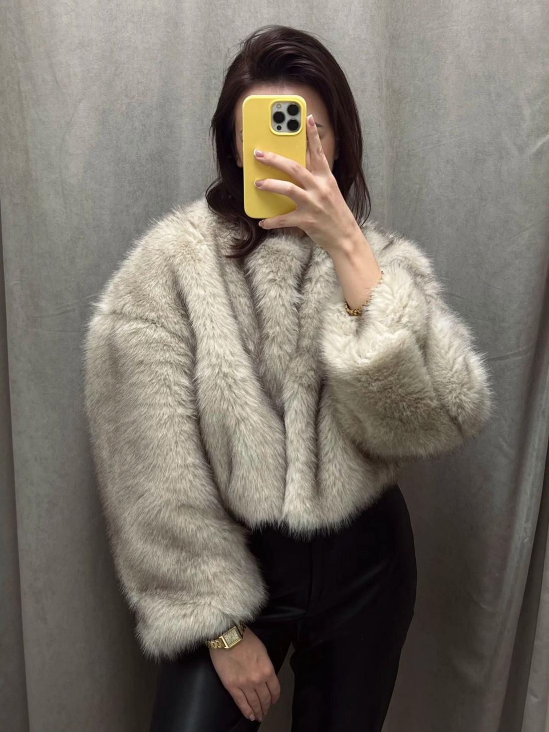 Fur Coat Short Tokas Fur Casual Women&