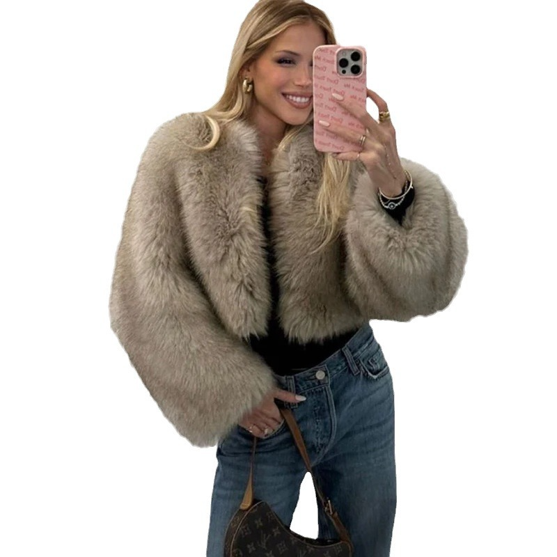 Fur Coat Short Tokas Fur Casual Women&
